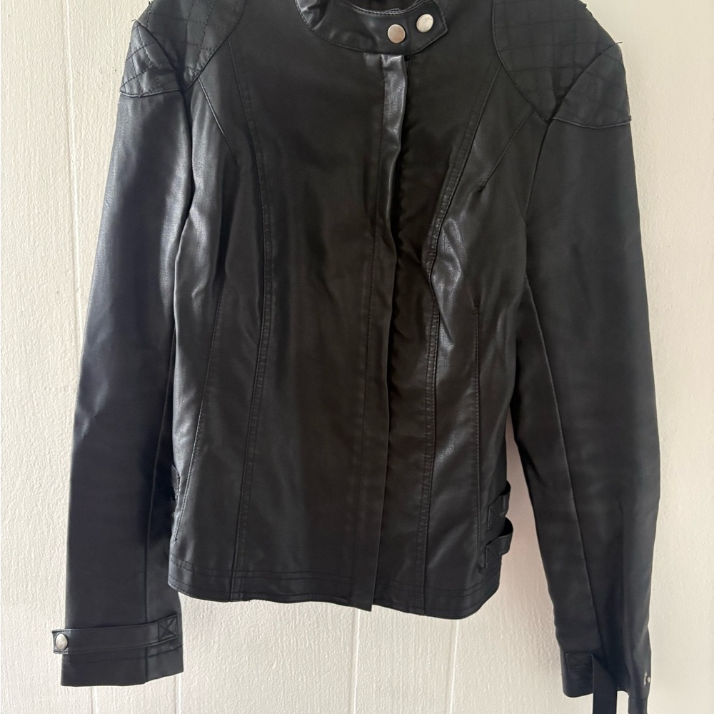 French Connection Black Leather Jacket